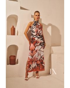 Luxo | Vestido Midi Lara Estampado