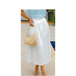 Imperio By Titanium | Saia de Tricoline Gode Branco
