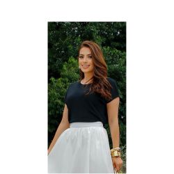 Imperio By Titanium | T-shirt de Malha Canelada Preta