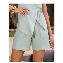 Imperio By Titanium | Shorts Linha de Alfaiataria Verde Claro