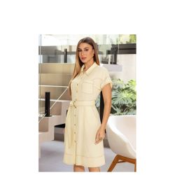 Imperio By Titanium | Vestido de Sarja Leve Collor Amarelo