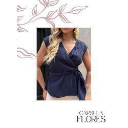 Julia Rodrigues | Blusa Muscle Glow Azul Marinho