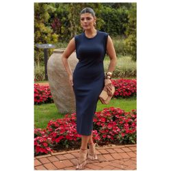 Dumene | Vestido Canelado Soho Marinho
