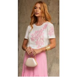 Cora Canela | T-shirt Viscolycra Off White