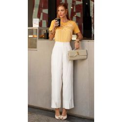 Cora Canela | T-shirt Viscolycra Amarelo