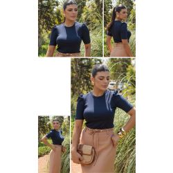 Dumene | Blusa Canelada Soho Marinho