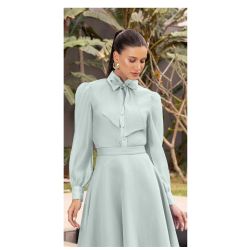 Imperio By Titanium | Camisa de Organza Verde com Laço