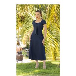 Imperio By Titanium | Vestido de Tricoline Godê Marinho