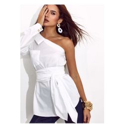 Lily Belle | Blusa em Tricoline Peper Branco