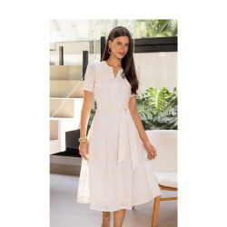 Imperio By Titanium | Vestido Êvasê com tecido Bordado 