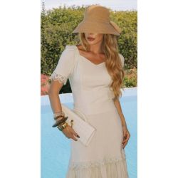 Cora Canela | Blusa Viscolinho c/ Elastano Aveia