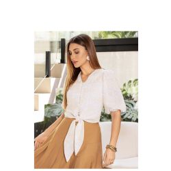 Imperio By Titanium | Blusa com Tecido Bordado e Amarração