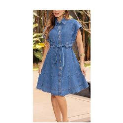 Imperio By Titanium | Vestido Jeans com Botões