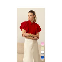 Imperio By Titanium | Camisa De Tricoline  Vermelho