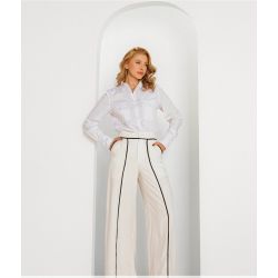 Madri Belle | Calça Laís Off White com Preto