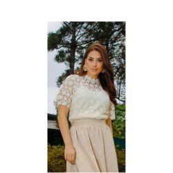 Imperio By Titanium | Blusa de Rede Bege