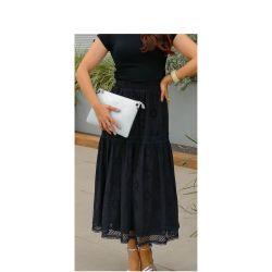 Imperio By Titanium | Saia de Laise com Aviamento Preto