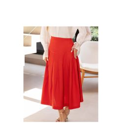 Imperio By Titanium | Saia Godê Alafaiataria de Viscose Vermelho