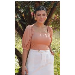 Dumene | Cropped Viscose Rayon Twill Bege