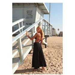 Lily Belle | Conjunto em Malha Acetinado Texturizada Preto