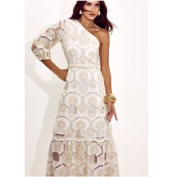 Lily Belle | Vestido Voil de Algodão Richelieu Off White