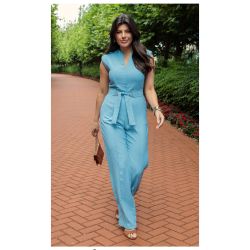 Dumene | Macacão Alfaiataria Goya Azul