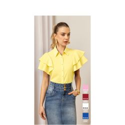 Imperio By Titanium | Camisa De Tricoline Amarelo