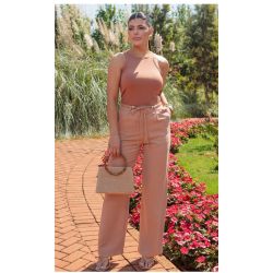 Dumene | Calça com Cinto Trançado Alfaiataria Armani Marrom