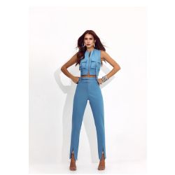 Lily Belle | Blusa Alfaiataria Estruturada Azul