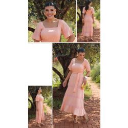 Dumene | Vestido Max Midi Entremeio Coral