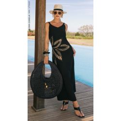 Cora Canela | Vestido Viscose Dubia Preto