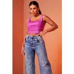Luleg | Top cropped tricoline