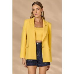 Luleg | Blazer alfaiataria detalhe botoes viber Amarelo