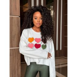 Madô | Blusa Nude com Corações