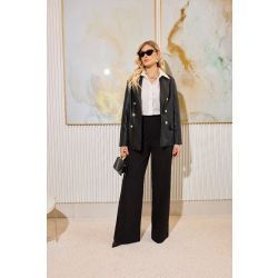 PRIORITAT | Blazer Preto Leather Oversized