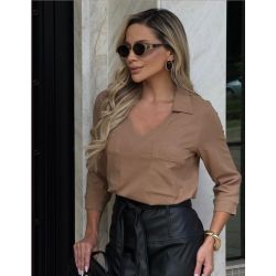 Julia Rodrigues | Camisa 7/8 com dois bolsos