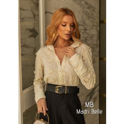 Madri Belle | Camisa Rita em laise 3D Manteiga