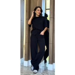 Maria Dubox | Conjunto de calça Carla em moletinho preto
