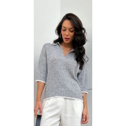 Maria Dubox | Blusa de tricô Frida cinza