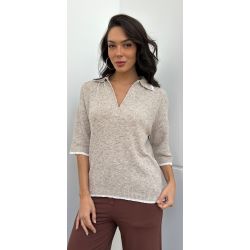 Maria Dubox | Blusa de tricô Frida bege