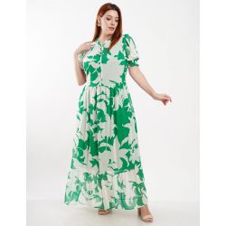 Dona Charme | Vestido Longo Chiffon verde
