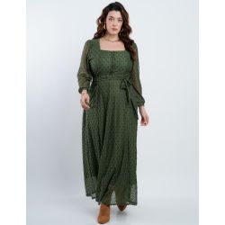 Dona Charme | Vestido longo malha Verde