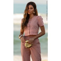 CORA CANELA\ BLUSA BORDADO