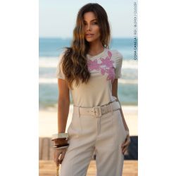CORA CANELA\ BLUSA BORDADA FLORAL
