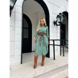 Julia Rodrigues | Vestido Chemise Lonho Verde Aloe