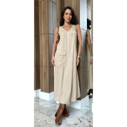 Maria Dubox | Vestido Magnólia bege