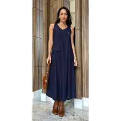 Maria Dubox | Vestido Magnólia marinho