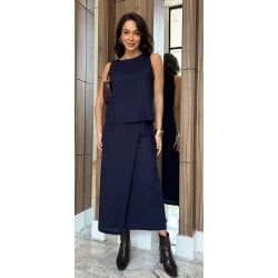 Maria Dubox | Conjunto de saia Lírio marinho