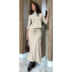 Maria Dubox | Conjunto de saia Lova bege