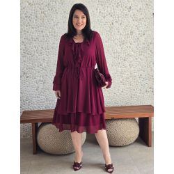 Dona Charme | Vestido Curto Chffom